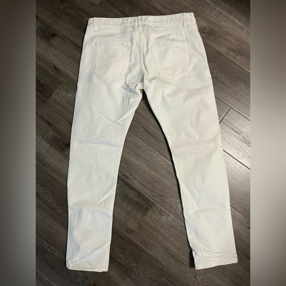 Saint Lauren D14 Slim White Jeans Mens - Picture 3 of 4